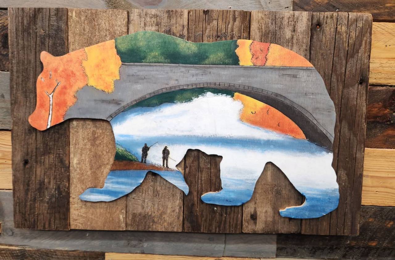 Painting on wood by Darren Segool